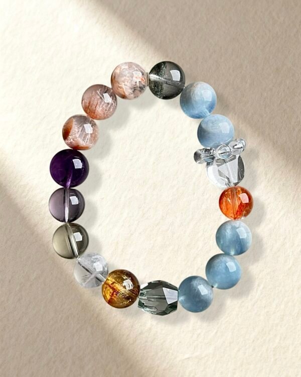 Amethyst Island Aquamarine Phantom Quartz Bracelet