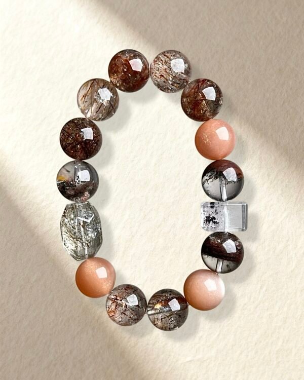 Black Golden Super Seven Sunstone Bracelet
