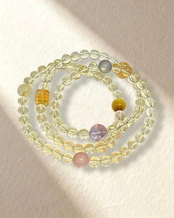 Citrine Amethyst Moonstone Bracelet