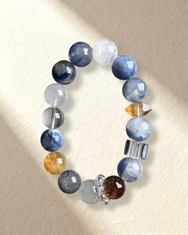Natural Kyanite White Phantom Quartz Bracelet