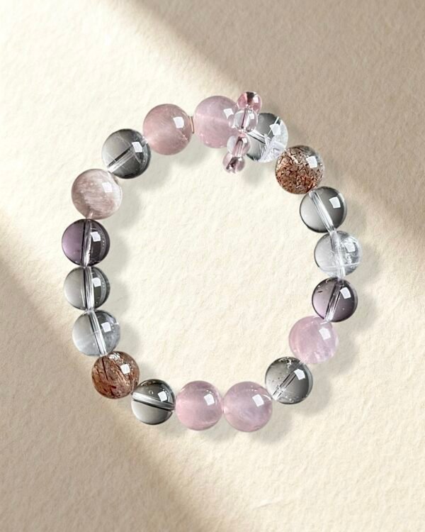 Natural Rose Quartz Clear Quartz Bracelet