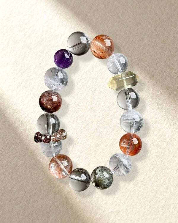Natural Citrine Clear Quartz Phantom Quartz Bracelet