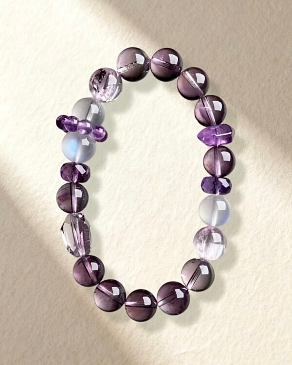 Natural Amethyst Blue Moonstone Kunzite Bracelet