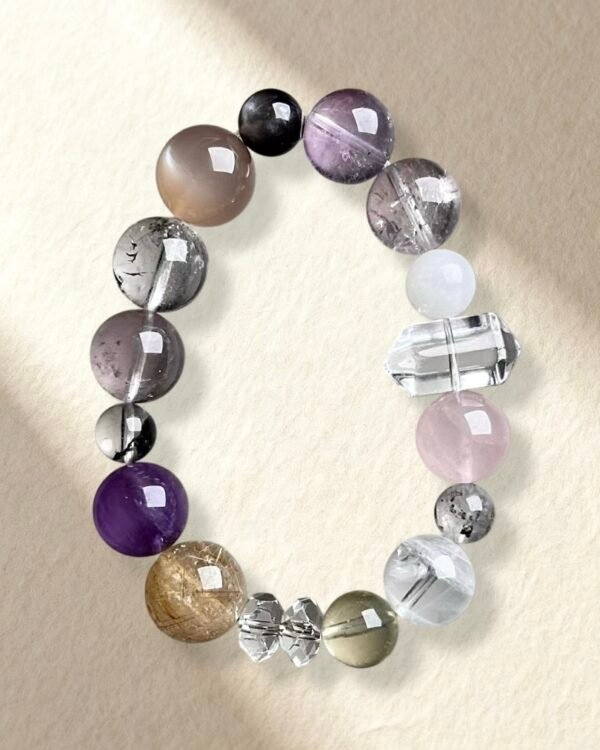 Natural Clear Quartz Rose Quartz Citrine Bracelet