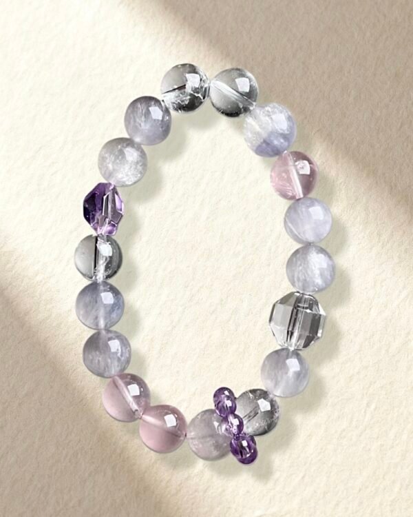 Natural Clear Quartz Rose Quartz Amethyst Bracelet