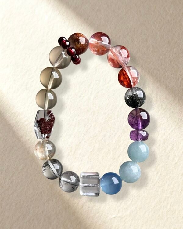 Citrine Amethyst Aquamarine Clear Quartz Bracelet