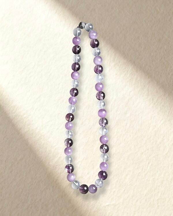 Amethyst Kunzite White Phantom Quartz Necklace