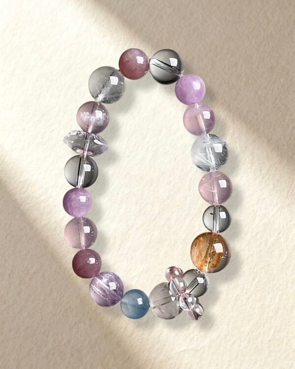 Natural Rose Quartz Clear Quartz Kunzite Bracelet