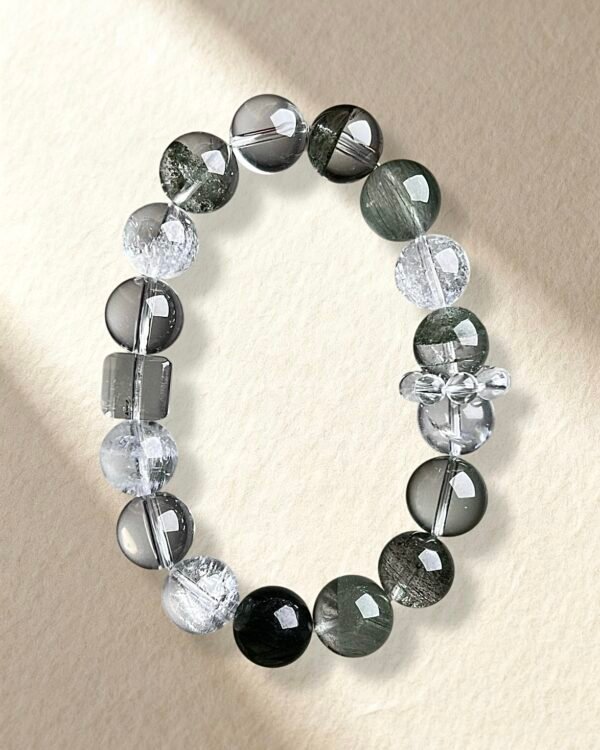 Natural Green Rutilated Quartz Bracelet