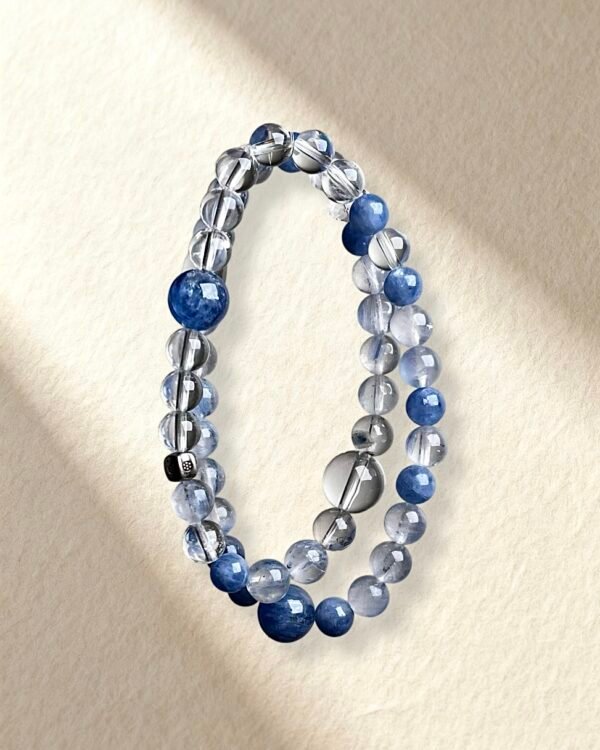 Kyanite Clear Quartz Blue Needle Quartz Bracelet