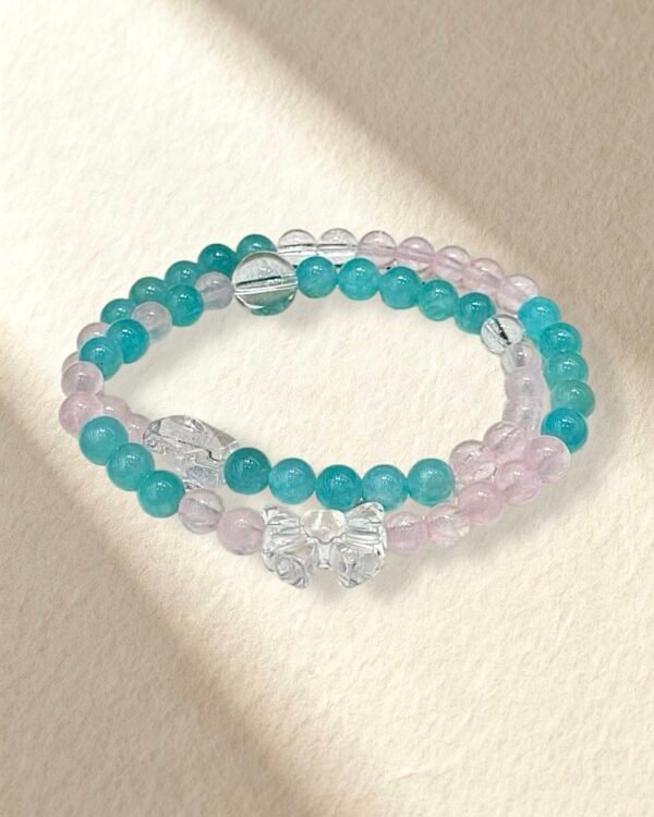 Spring Vibes Crystal Bracelet Amazonite Rose Quartz Clear Quartz Bracelet