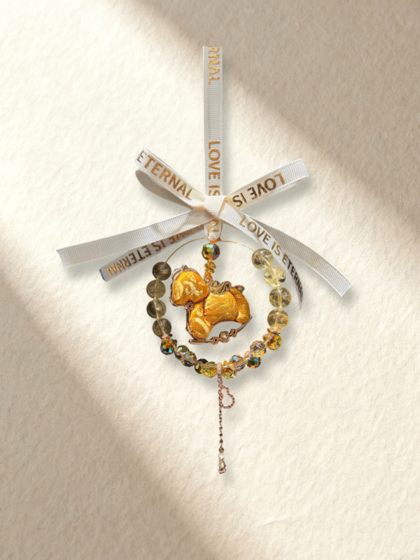 Citrine Horse Charm Pony Car Pendant