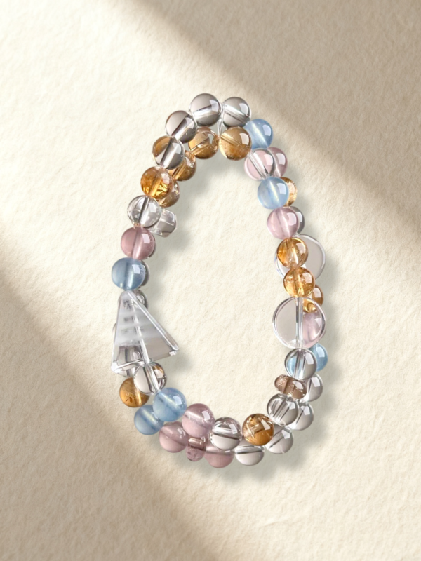 Natural Clear Quartz Aquamarine Bracelet