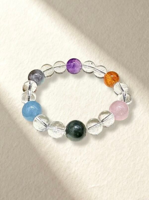 Clear Quartz Amethyst Rose Quartz Bracelet