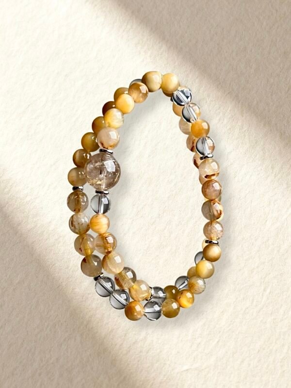 Golden Tiger’s Eye Golden Rutilated Quartz Bracelet