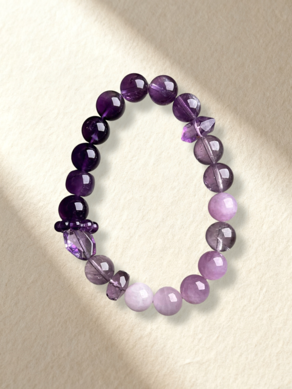 Purple Crystal Bracelet Amethyst Kunzite Bracelet