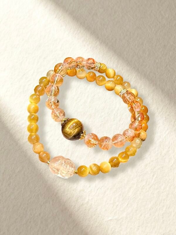 Tiger’s Eye and Golden Topaz Bracelet