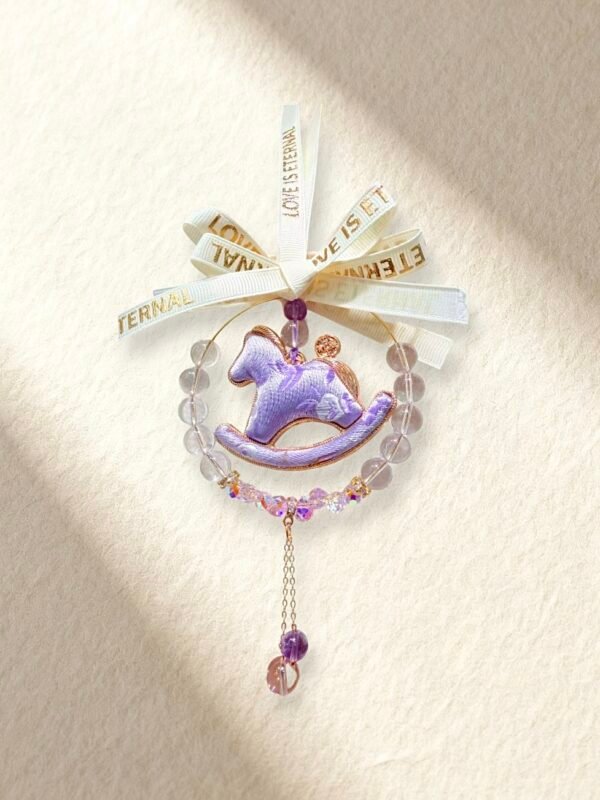 Amethyst Horse Charm Pony Car Pendant