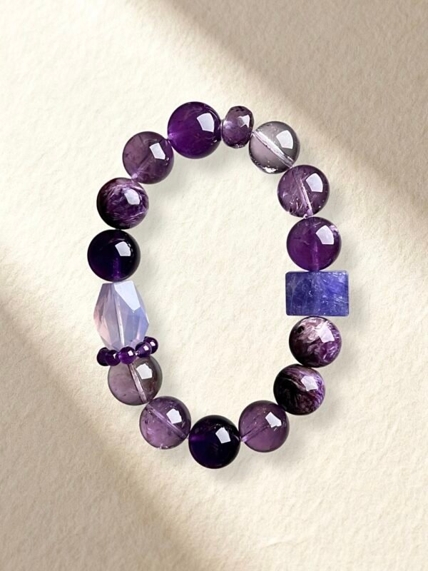 Purple Bracelet Amethyst Tanzanite Charoite Bracelet