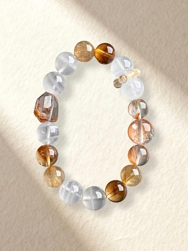 Golden Rutilated Quartz Golden Topaz Bracelet