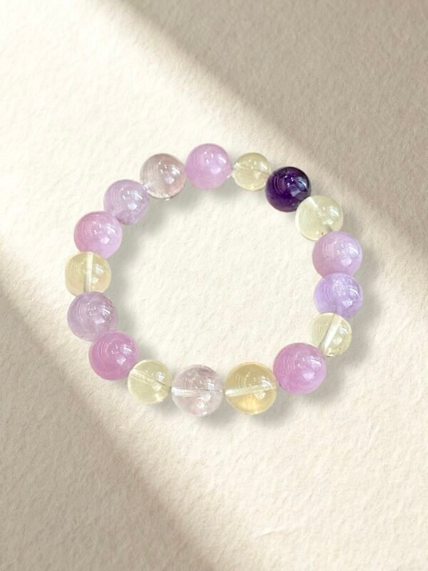 Purple Crystal Bracelet Lavender Amethyst Kunzite Bracelet