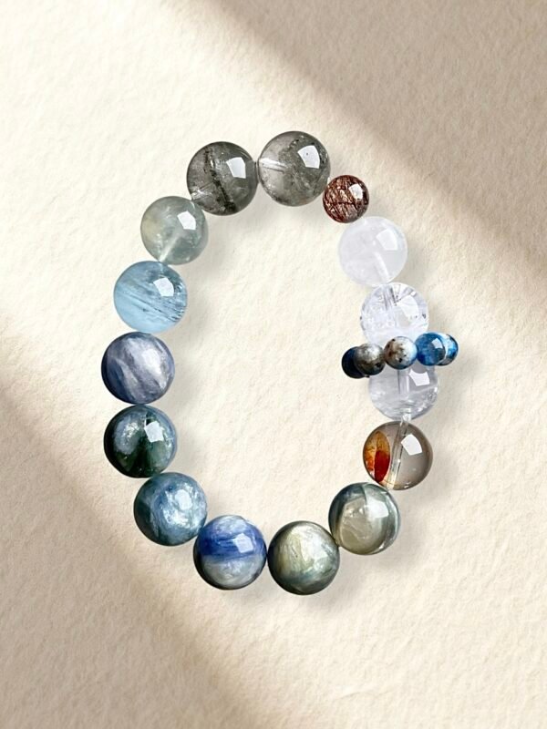 Kyanite Prehnite Aquamarine Bracelet