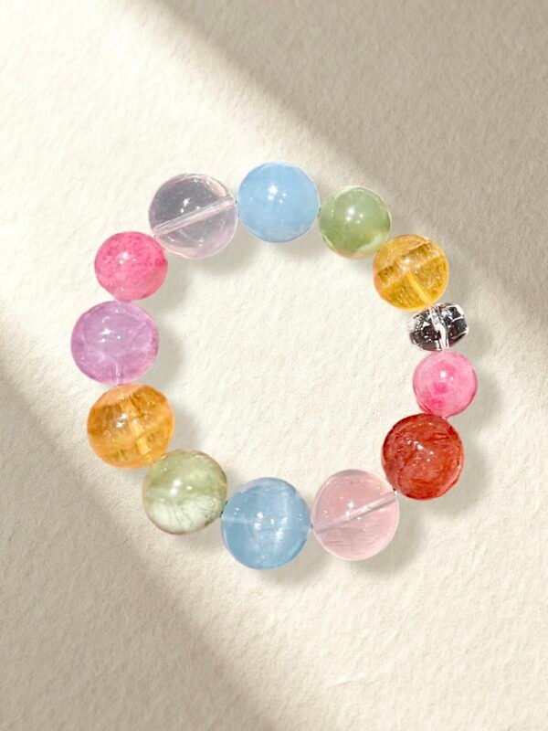 Rainbow Bracelet Rose Quartz Aquamarine Bracelet