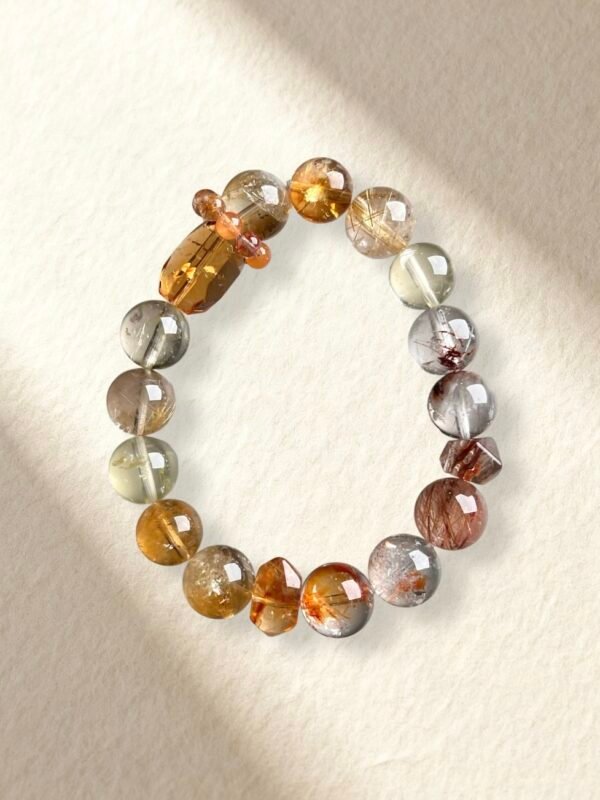 Citrine Golden Rutilated Quartz Golden Topaz Bracelet