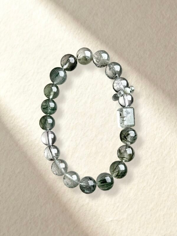 Green Bracelet Green Rutilated Quartz Bracelet