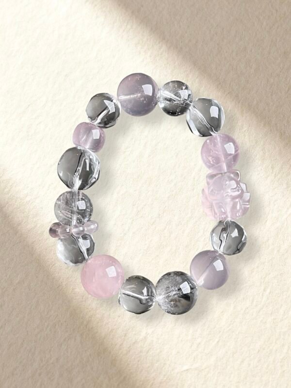 Rose Quartz and Clear Quartz Bracelet