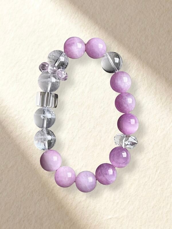 Kunzite and Clear Quartz Bracelet