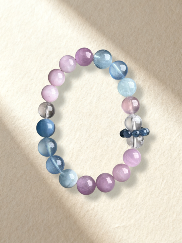Kunzite Rose Quartz Aquamarine Bracelet