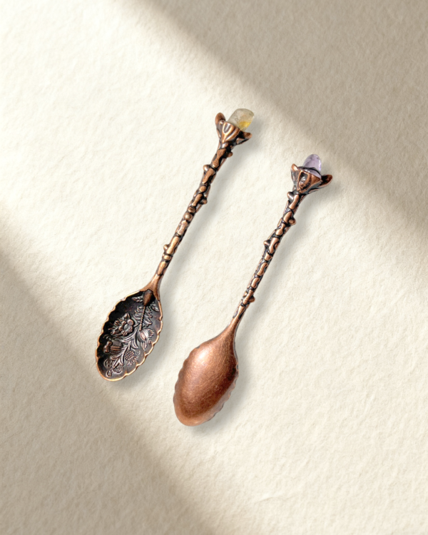 Decorative Stirring Spoon with Crystal Chip
