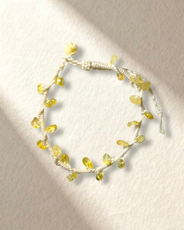 Spring Vibes Macrame Bracelet Citrine Peridot Bracelet